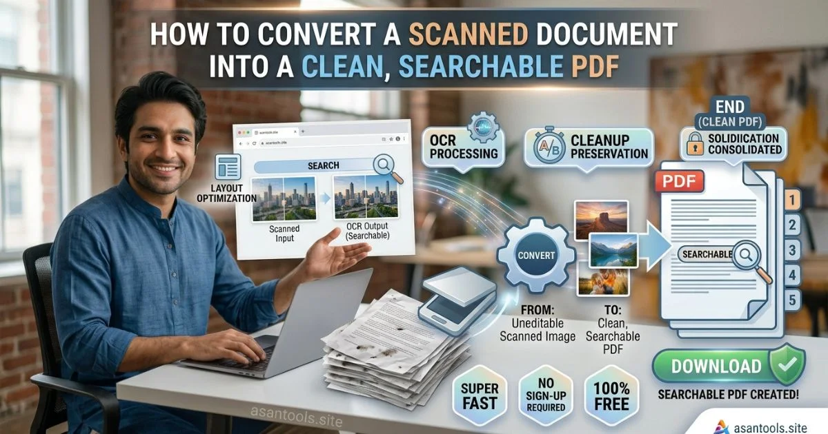 How to Convert a Scanned Document Into a Clean, Searchable PDF