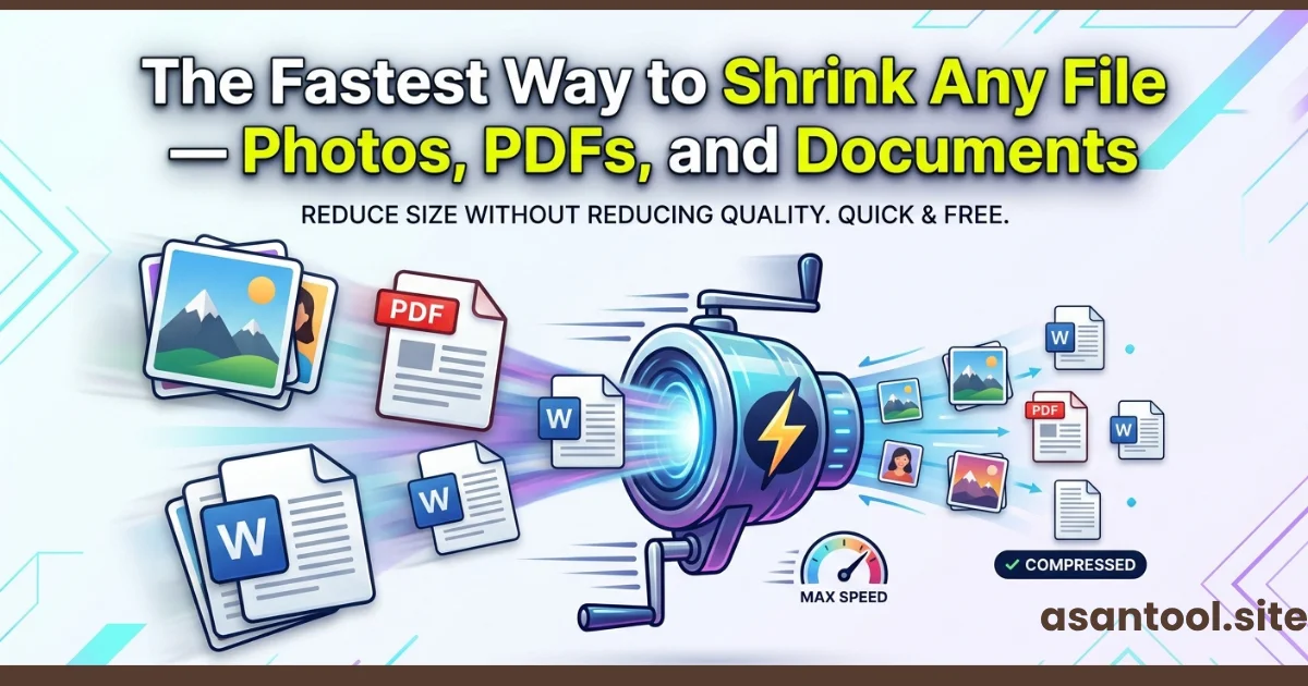 The Fastest Way to Shrink Any File — Photos, PDFs, and Documents