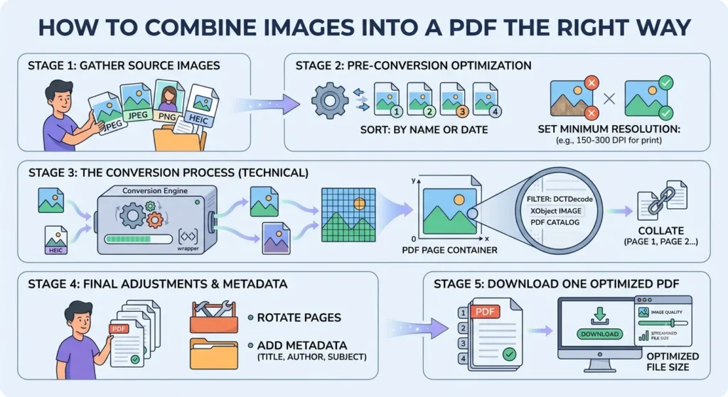 How to Combine Images Into a PDF the Right Way