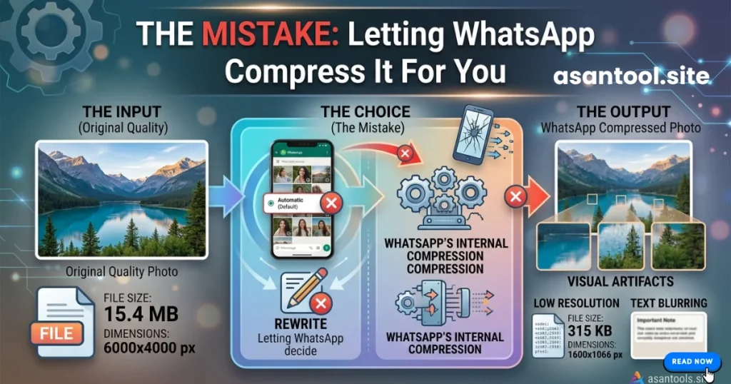The Mistake: Letting WhatsApp Compress It For You