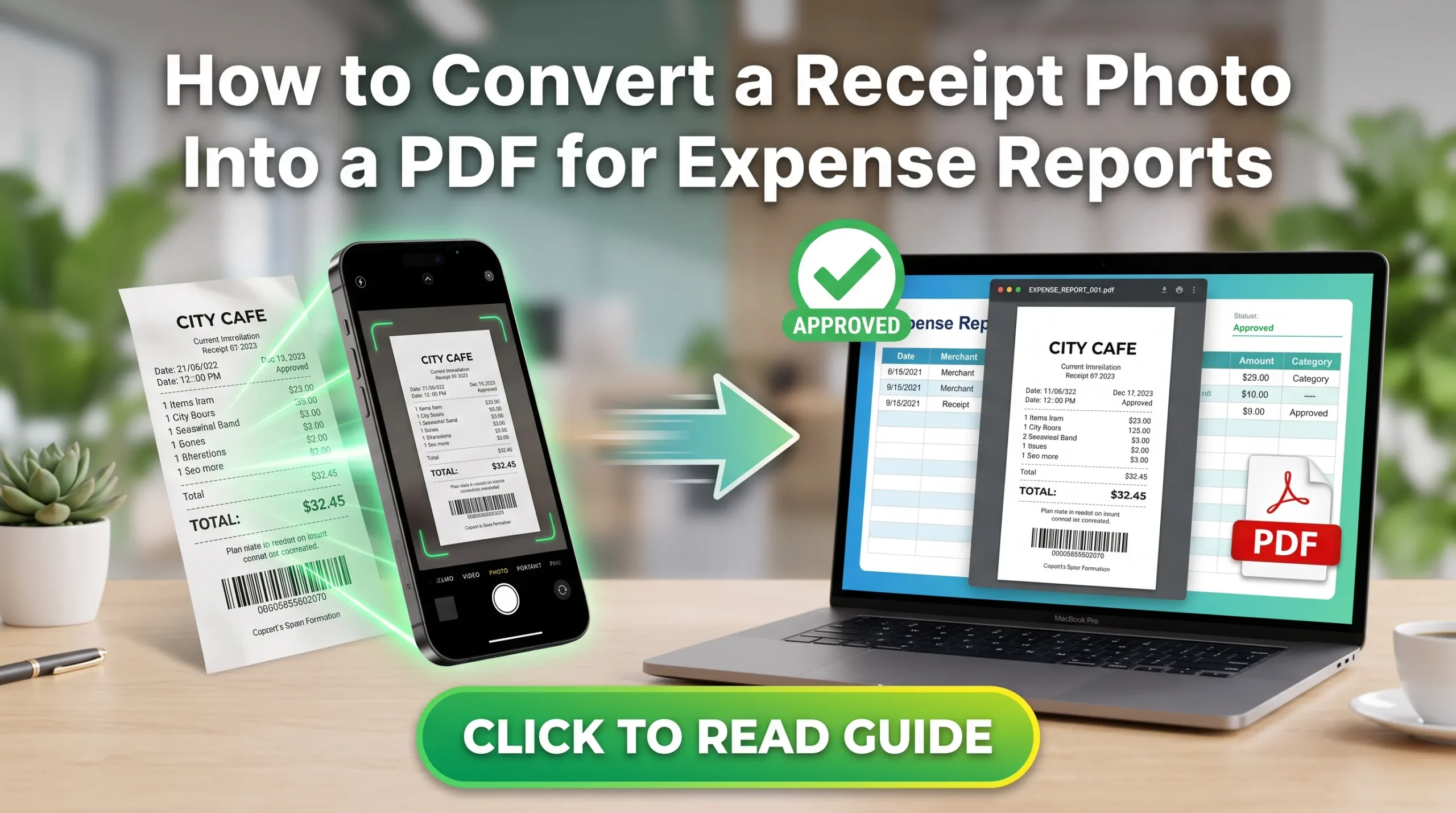 How to Convert a Receipt Photo Into a PDF for Expense Reports