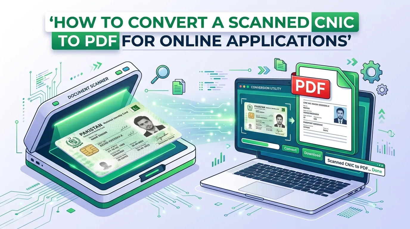 How to Convert a Scanned CNIC to PDF for Online Applications