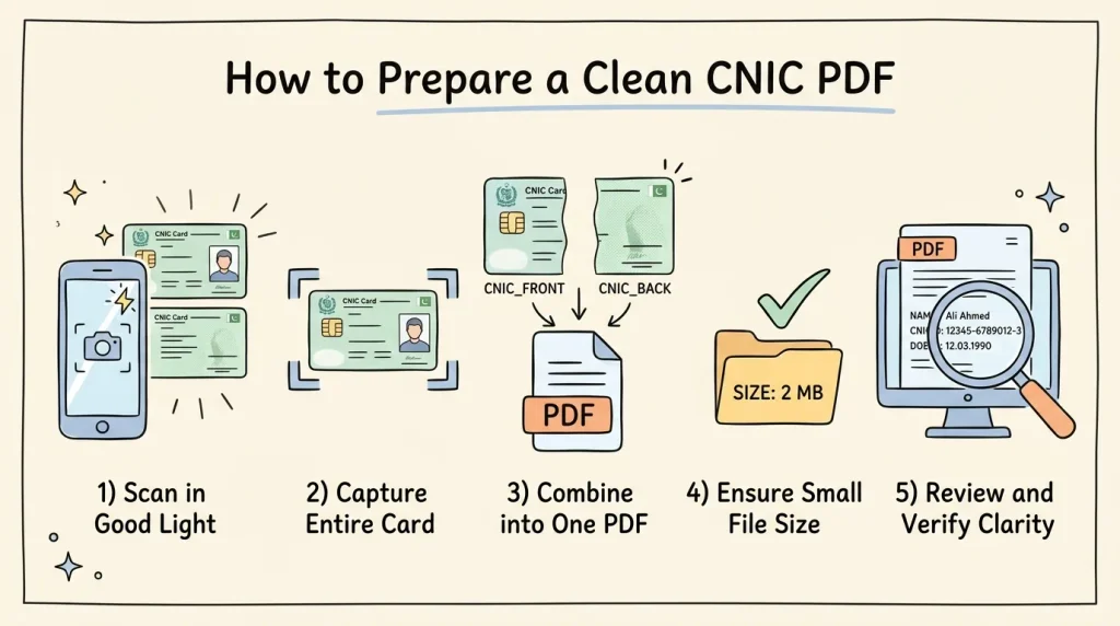How to Prepare a Clean CNIC PDF
