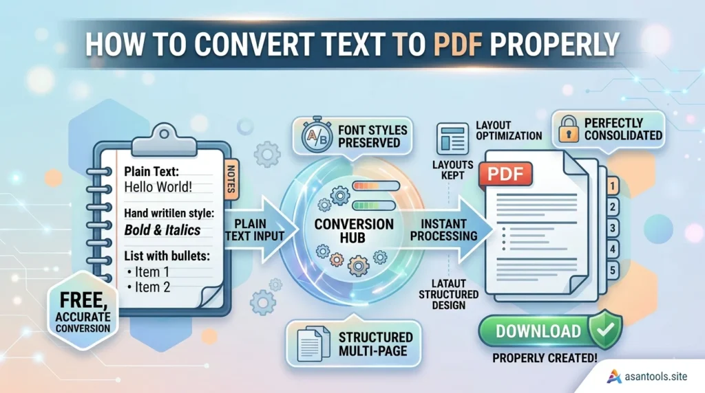 How to Convert Text to PDF Properly